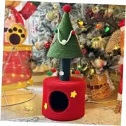 Cat Scratching Post with Cat House for Indoor Kitten, 32" Small Cat Tree