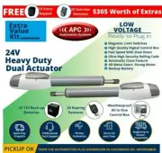 Double Swing Long Lasting Gate Opener Kit with FREE Keypad and 2 Extra Remotes