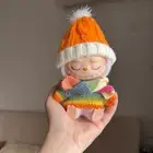 POP MART The Monsters Labubu Have A Seat Doll Colorful Sweater Hat Scarf No Toy