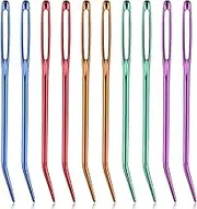 10 Pieces Large Eye Needles for Yarn, Bent Tapestry Needle Yarn Needles Set Wool Blunt Needles Weaving Needle Yarn Darning Needles Big Eye for Crochet