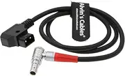 Alvin's Cables Power Cable for Teradek Bolt 500 2 Pin Rotatable 180 Right Angle Male to D TAP