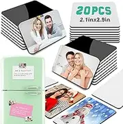 Clonivent 20 PCS Sublimation Magnet Blanks, 2x3 inch Sublimation Blank Refrigerator Magnets Personalized Fridge Soft Magnet Sticker Blanks Products for DIY Home Kitchen Decorative