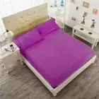 New 3 PC Velvet King Single Plum 16" Deep Pocket 1 Fitted Sheet & 2 Pillow Cover