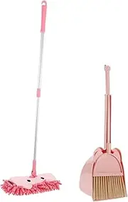 KOMBIUDA Toys for Babies Toddler Broom Set Mini Mop Pretend Play Cleaning Toys Broom Dustpan Set for Boy/Girl Small Cleaning Tools Eye-catching Design