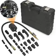 DUOYI Pneumatic Injector Puller 24pcs Diesel Injector Puller Set Labor-Saving Diesel Injector Extractor Tool for Diesel Engines Injector Puller Removal Set with Pneumatic Hammer,22pcs Adaptors