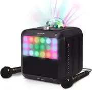Singsati Portable Retro Light Panel Karaoke System w/ Bluetooth & Two Mics