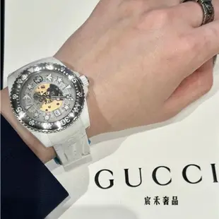 99新 二手 古馳 GUCCI DIVE系列 自動機械機芯 綠色生物塑料錶帶 防水深度200米 手錶 男錶/女錶