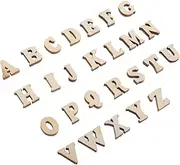 ERINGOGO 104pcs Natural Wood Letters for DIY Crafts Unfinished Alphabet for Learning Activities Safe Educational for Home School and Kindergarten Fun