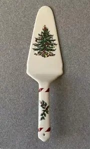 Spode Christmas Tree Peppermint Cake Pie Server Candy Cane Trim