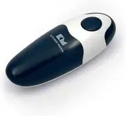 Kitchen Mama Electric Can Opener 2.0: Upgraded Blade Opens Any Can Shape - Smooth Edge, Food-Safe, Handy with Lid Lift, Battery Operated Handheld Can Opener (Navy Blue)
