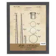 Country Chic 1.5" Wood Frame, 2mm glass and backing 16x20"-Weathered Blue-2 Pk