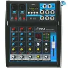 Pyle 4Ch Studio/DJ Controller Audio Mixer Console System w/USB & XLR PMXU43BT