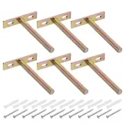 6Pcs 4 Inch Wall Mounting Floating Shelf Bracket Blind Shelf Support, Colorful