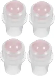 Happyyami 4pcs Stainless Steel Essential Oil Roller Balls for 10ml Bottles 16mm Neck Fit Leakproof Easy Applicati