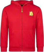 [AS Roma] NICOMAX Rosso 7/8Y Unisex Children's Hooded Sweatshirt red