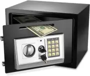 Flexzion Small Safe Box with Drop Slot - Electronic Drop Safe Box for Money with