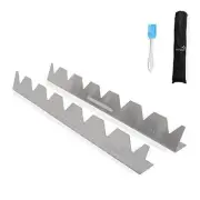 Stainless Steel Kabob Skewer Racks - Set of 2 - Barbecue Supply - BBQ Grill