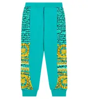 [Versace Kids] Versace Kids Baroccodile cotton jersey sweatpants Y 12 blue