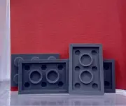 LEGO Parts Lot x (4) Ct ~ Dark Bluish Gray 2 X 3 PLATE ~ No# 3021 ~