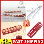 2-Tier Rolldown Refrigerator Egg Dispenser Auto Rolling Egg Holder 12-14 Eggs TO
