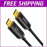 High-Speed Fiber DisplayPort 2.1 Cable 100ft - 80Gbps for Gaming Monitors