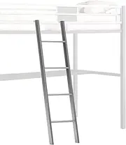 Hook Ladder for Loft Bed, Lightweight Metal Step Ladder Rv Bunk Bed Ladder with Hooks 59 60 63 65 67 Inch Tall, Dorm Room Bed Side Ladder, Silver (Size : 1.5m/4.9ft)