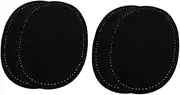 jojofuny Fabric Elbow Patches 2 Pairs Sew-on Patches for Jeans Jackets Decorative Repair Elastic Oval DIY Clothing Accessories