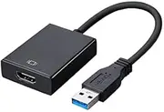 SZJUNXIAO USB to HDMI Adapter, USB HDMI Converter USB 3.0/2.0 to HDMI Converter Adapter 1080P HD Video Audio Multi Monitor Adapter Converter for MacBook Pro, MAC OS, Windows 7/8/10