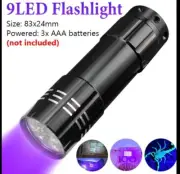 2500000lm UV Ultra Violet 395nM LED Flashlight Blacklight Inspection Lamp Torch