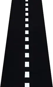 Novelty Place Racetrack Floor Runner - 10 Ft x 2 Ft Black Race Track Running Mat - Sports Race Car Theme Party Entry Table Decorations