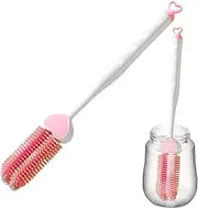 Bottle Washer Brush | Baby Bottle Scrubber Cleaning Brush,Long Handle Flexible Kitchen Tools with Long-Lasting Bristles for Cups, Mugs, Flask, Vases, Wine Decanter