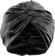 Soft Silk Night Cap Care Bonnet Double-layer Sleeping Cap Hair Styling