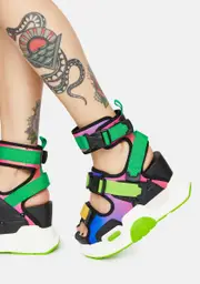 [Anthony Wang] Multi Mulberry Platform Sandals