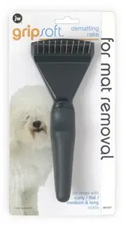 JW Pet GripSoft Dematting Rake Cutting Mat Removal Durable Non Slip Dog Grooming