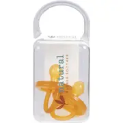 NATURAL RUBBER SOOTHERS Soother - Twin Pack Medium Rounded (3-6 Mths) 2