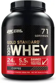 Gold Standard 100% Whey Protein Powder, Coffee, 2.27Kg