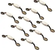 NUZAMAS Set of 10 Vintage Ceramic Cabinet Door Handles, Furniture Drawer Handles, Zinc Alloy, 146mm Long, Kitchen Cabinet Wardrobe Knobs Bars, Center to Center 96mm