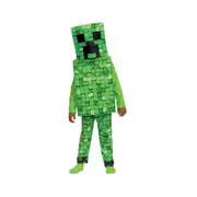 Minecraft Value Plus Kids/Childrens Video Game Full Suit Costume - Creeper