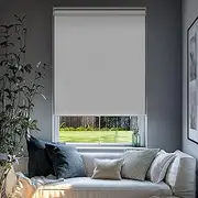CHICOLOGY Roller Window Shades, Window Blinds, Window Shades for Home, Roller Shades, Window Treatments, Window Blinds Cordless, Door Blinds, Byssus White (Blackout), 21" W X 72" H