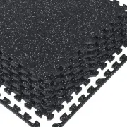 1/2in Thick 48 Sq Ft Rubber Top High Density EVA Foam Exercise Gym Mats Non-s...