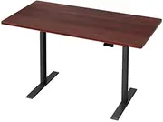 Artiss Electric Laptop Standing Desk Height Adjustable Sit Stand Desks 140cm X 70cm Desktop Table Office Study Computer Workstation (Walnut Top + Black Frame) Dual Motor Whole Piece Monitor Riser