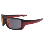 Oakley OO 9331-08 Polarized Straightlink Black Red Torch Iridium Mens Sunglasses