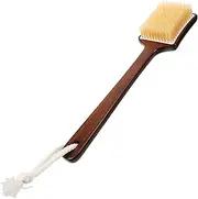 WOONEKY Body Brush for Shower Long Handle Pig Bristle Bath Brush Shower Back Scrubber for Men Dry