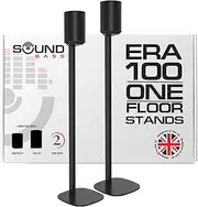 Sound bass ERA100 Floor Stand, Twin (2pcs), Black, Compatible with Sonos ERA 100 or Sonos One Speakers, Accessories Included. Designed in The UK, Double, Pair