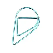 50 Pcs Metal Material Drop Shape Paper Clips Gold Silver Color Kawaii Cute Bookmark Clip Office School Stationery Drop bookmark