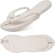 [QUNAWAN] Flip Flops for Women Men with Small Arch Support,Travel Portable Folding Slides,Non Slip Shower Shoes Quick Drying Waterproof Hotel Spa Slippers Beach Sandals Fun Gift Lady