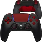 HEXGAMING RIVAL PRO Controller 4 Mappable Paddles & Interchangeable Thumbsticks & Hair Triggers Compatible with ps5 FPS Gamepad - Black Red