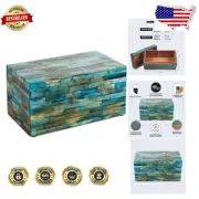Multipurpose Handmade Verdigris Treasure Box - Stylish Organizer for Home Decor