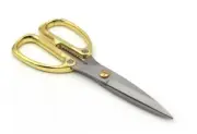 Gold Tone Dragon Printed Handle Stainless Steel Blade Tailor Sewing Scissors