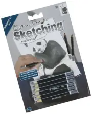 ROYAL BRUSH SKMIN-107 Sketching Made Easy Mini Panda Kit, 5" by 7"